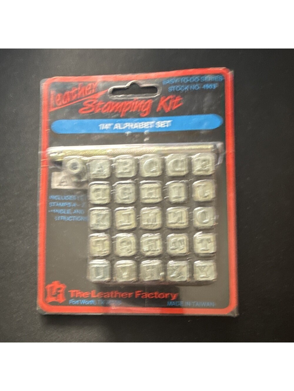 The Leather Factory Leather Stamping Kit Alphabet Set 1/4" Model 4903